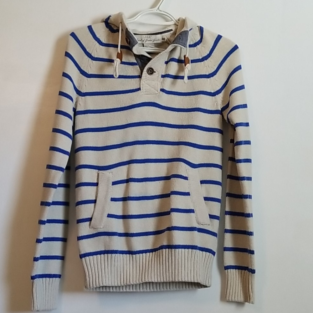 H&M L.O.G.G Striped Hooded Sweater XS